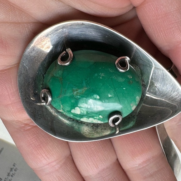 Very large and heavy TAXCO 925 Sterling silver necklace with natural stone - Picture 11 of 11